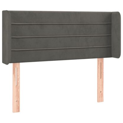 LED Kopfteil Dunkelgrau 83x16x78/88 cm Samt - Image 3