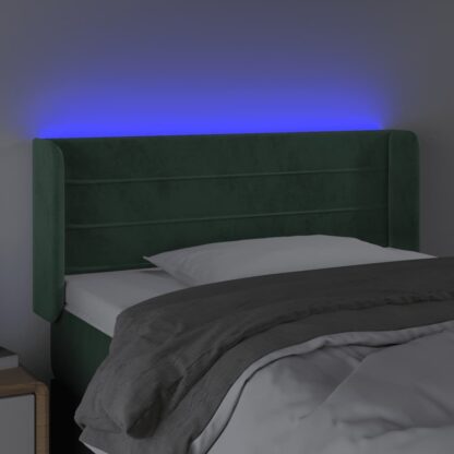 LED Kopfteil Dunkelgrün 83x16x78/88 cm Samt - Image 4