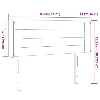 LED Kopfteil Dunkelgrün 83x16x78/88 cm Samt - Image 6