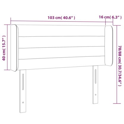 LED Kopfteil Dunkelgrün 103x16x78/88 cm Samt - Image 6