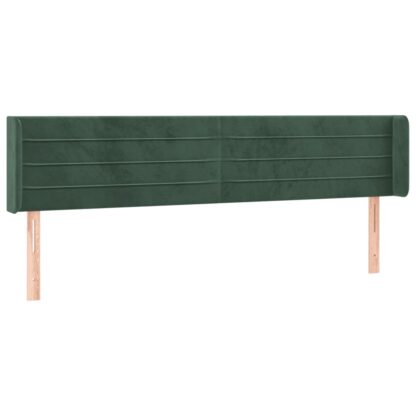 LED Kopfteil Dunkelgrün 163x16x78/88 cm Samt - Image 3