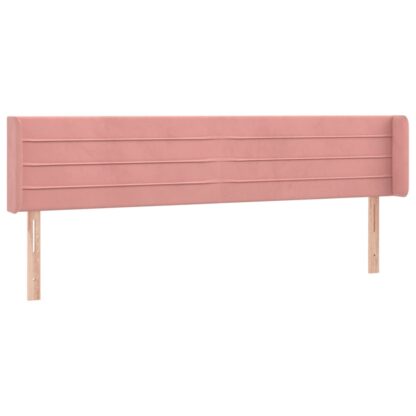 LED Kopfteil Rosa 203x16x78/88 cm Samt - Image 3