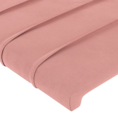 LED Kopfteil Rosa 203x16x78/88 cm Samt - Image 5