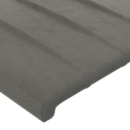 LED Kopfteil Hellgrau 83x16x78/88 cm Samt - Image 5