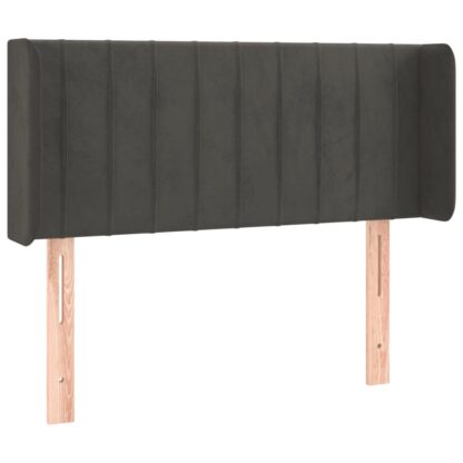 LED Kopfteil Dunkelgrau 83x16x78/88 cm Samt - Image 3