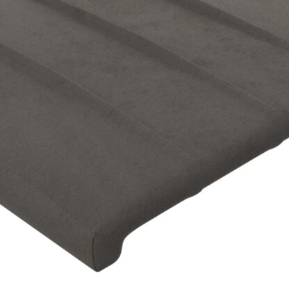 LED Kopfteil Dunkelgrau 83x16x78/88 cm Samt - Image 5