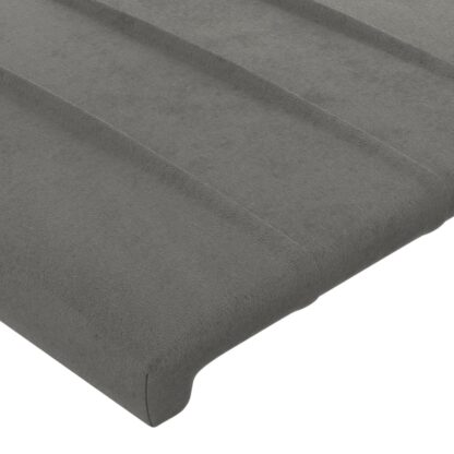 LED Kopfteil Hellgrau 93x16x78/88 cm Samt - Image 5