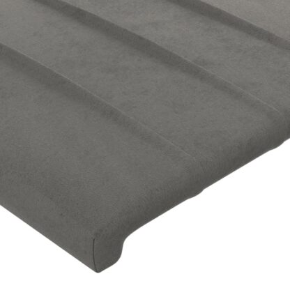 LED Kopfteil Hellgrau 103x16x78/88 cm Samt - Image 5