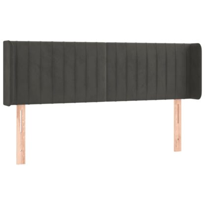 LED Kopfteil Dunkelgrau 147x16x78/88 cm Samt - Image 3
