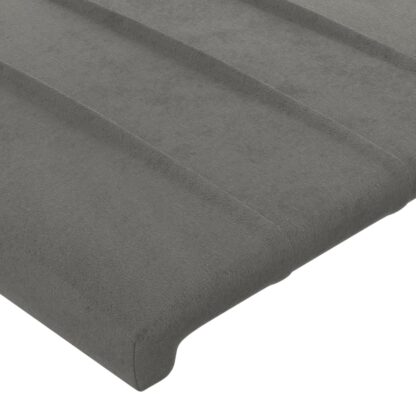 LED Kopfteil Hellgrau 183x16x78/88 cm Samt - Image 5