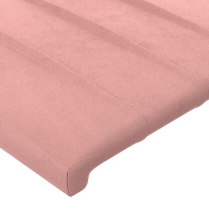 LED Kopfteil Rosa 183x16x78/88 cm Samt - Image 5