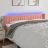 LED Kopfteil Rosa 183x16x78/88 cm Samt
