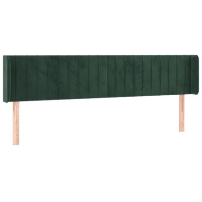 LED Kopfteil Dunkelgrün 203x16x78/88 cm Samt - Image 3
