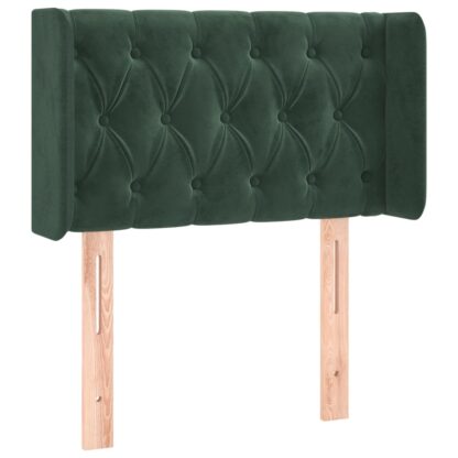 LED Kopfteil Dunkelgrün 83x16x78/88 cm Samt - Image 3