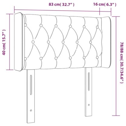 LED Kopfteil Dunkelgrün 83x16x78/88 cm Samt - Image 6