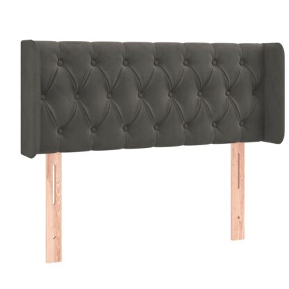 LED Kopfteil Dunkelgrau 93x16x78/88 cm Samt - Image 3