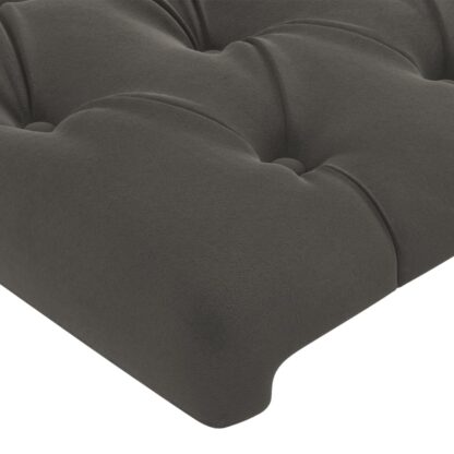 LED Kopfteil Dunkelgrau 93x16x78/88 cm Samt - Image 5