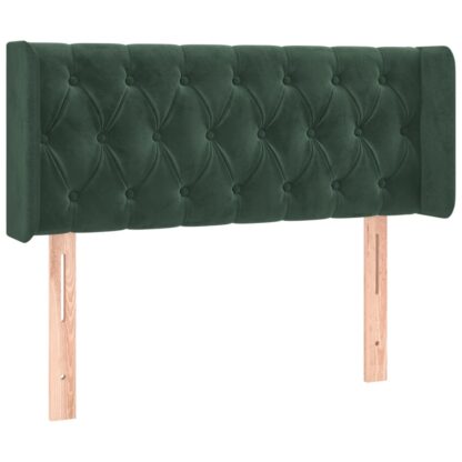 LED Kopfteil Dunkelgrün 93x16x78/88 cm Samt - Image 3