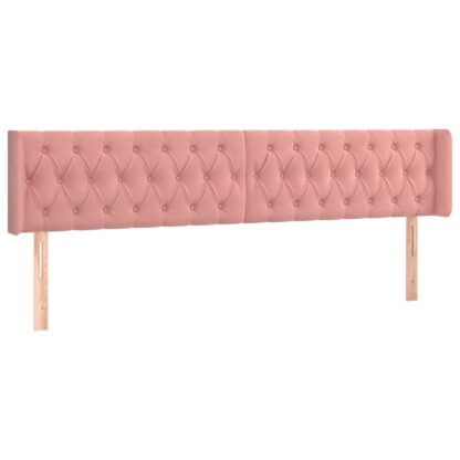 LED Kopfteil Rosa 183x16x78/88 cm Samt - Image 3