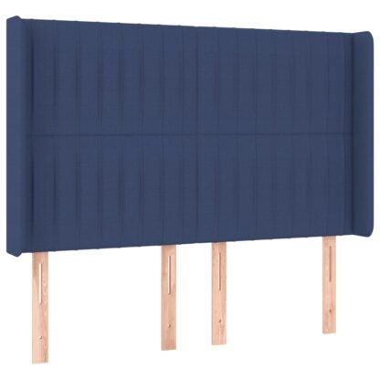 Boxspringbett mit Matratze & LED Blau 140x200 cm Stoff - Image 7