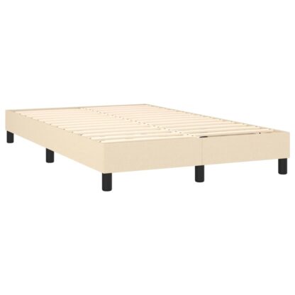 Boxspringbett mit Matratze & LED Creme 120x200 cm Stoff - Image 5