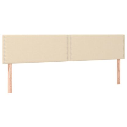 Boxspringbett mit Matratze & LED Creme 200x200 cm Stoff - Image 7