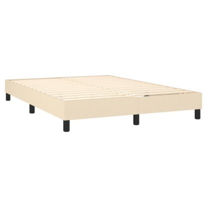 Boxspringbett mit Matratze & LED Creme 140x200 cm Stoff - Image 5
