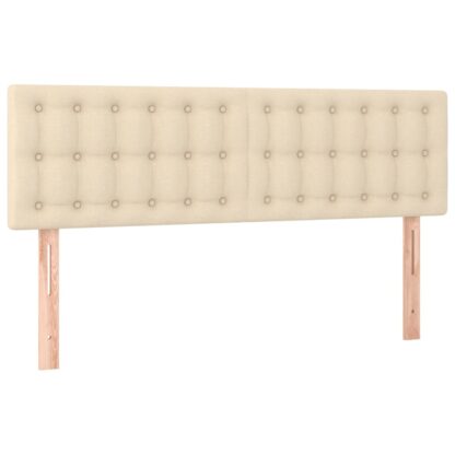 Boxspringbett mit Matratze & LED Creme 140x200 cm Stoff - Image 7