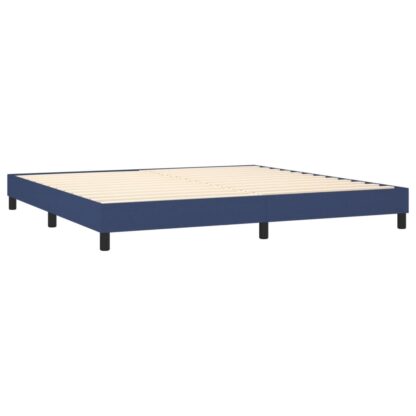 Boxspringbett mit Matratze & LED Blau 200x200 cm Stoff - Image 5