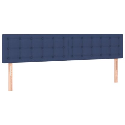 Boxspringbett mit Matratze & LED Blau 200x200 cm Stoff - Image 7