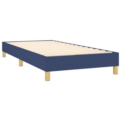 Boxspringbett mit Matratze & LED Blau 90x200 cm Stoff - Image 5