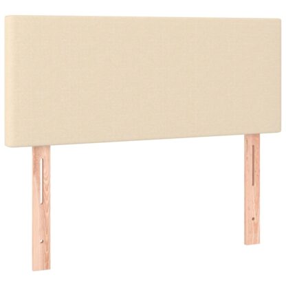 Boxspringbett mit Matratze & LED Creme 100x200 cm Stoff - Image 7