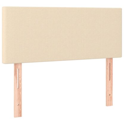 Boxspringbett mit Matratze & LED Creme 120x200 cm Stoff - Image 7