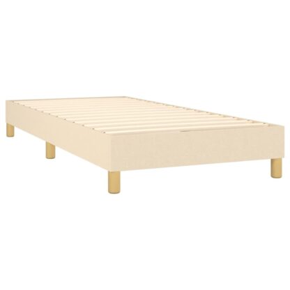 Boxspringbett mit Matratze & LED Creme 100x200 cm Stoff - Image 5