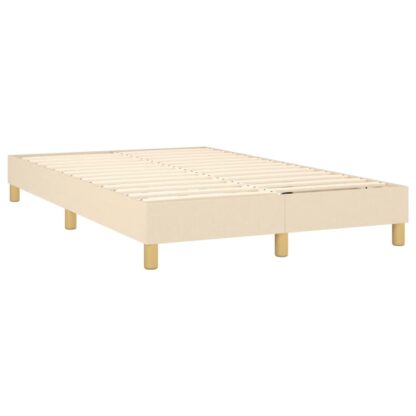 Boxspringbett mit Matratze & LED Creme 120x200 cm Stoff - Image 5