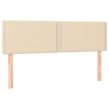 Boxspringbett mit Matratze & LED Creme 140x200 cm Stoff - Image 7