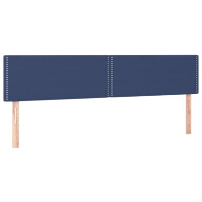 Boxspringbett mit Matratze & LED Blau 160x200 cm Stoff - Image 7