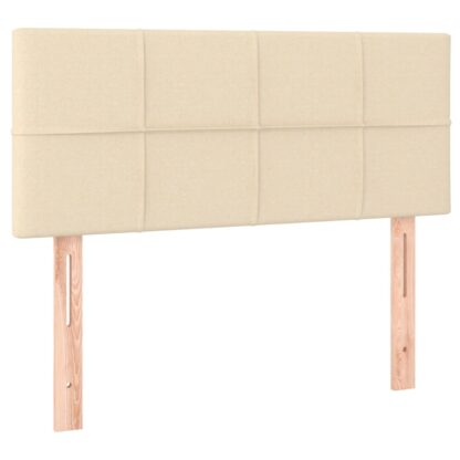 Boxspringbett mit Matratze & LED Creme 100x200 cm Stoff - Image 7