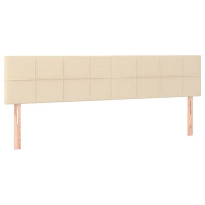 Boxspringbett mit Matratze & LED Creme 160x200 cm Stoff - Image 7