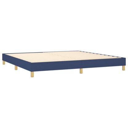 Boxspringbett mit Matratze & LED Blau 200x200 cm Stoff - Image 5