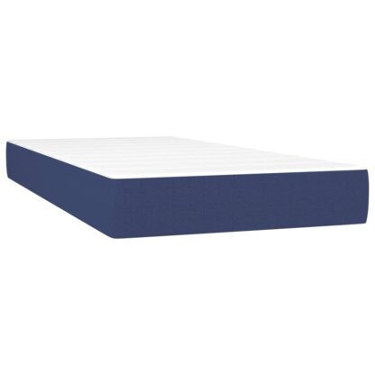 Boxspringbett mit Matratze & LED Blau 200x200 cm Stoff - Image 6