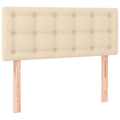 Boxspringbett mit Matratze & LED Creme 80x200 cm Stoff - Image 7