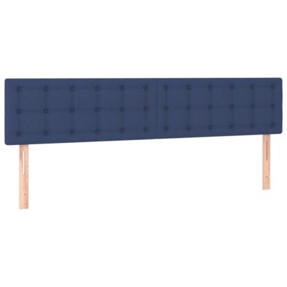 Boxspringbett mit Matratze & LED Blau 160x200 cm Stoff - Image 7