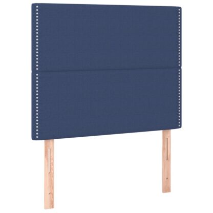Boxspringbett mit Matratze & LED Blau 90x200 cm Stoff - Image 7
