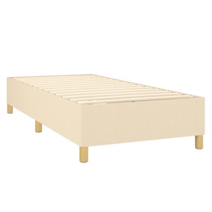 Boxspringbett mit Matratze & LED Creme 100x200 cm Stoff - Image 5