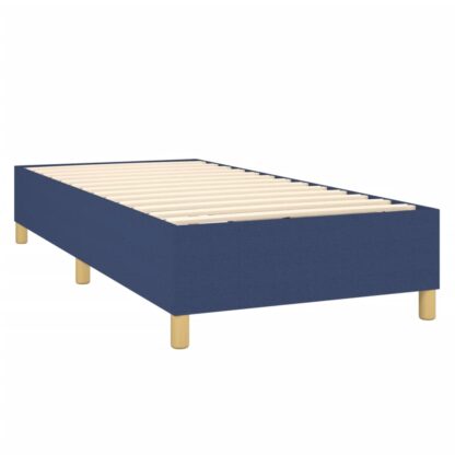 Boxspringbett mit Matratze & LED Blau 90x200 cm Stoff - Image 5