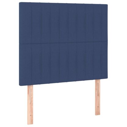 Boxspringbett mit Matratze & LED Blau 90x200 cm Stoff - Image 7