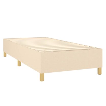 Boxspringbett mit Matratze & LED Creme 100x200 cm Stoff - Image 5