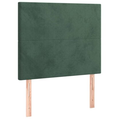 Boxspringbett mit Matratze Dunkelgrün 100x200 cm Samt - Image 6