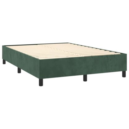 Boxspringbett mit Matratze Dunkelgrün 140x190 cm Samt - Image 4